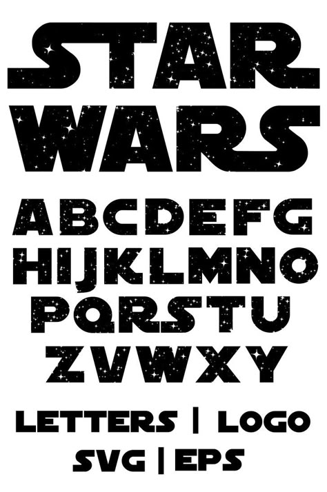 Star Wars Alphabet, Star Wars Logos, Decoracion Star Wars, Letter I Logo, Vector Letters, Star Wars Printables, Star Wars Font, Star Wars Classroom, Svg Star Wars