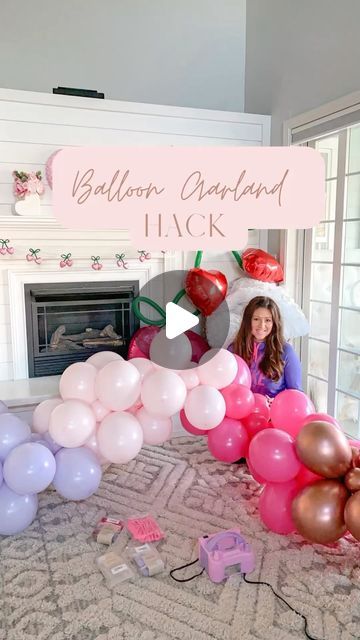 beautifulinspire.co on February 7, 2024: "Want to know a Balloon Garland Hack??? 🎈 🎀 Comment “balloon garland” for the links!! Follow along as I share some balloon garla...". Easy Ballons Garland, Balloon Arch Using Strip, Ballon Garland Staircase, Portable Balloon Arch, How To Make Balloon Garland Easy, How To Tie A Balloon Garland, How To Assemble Balloon Garland, Balloon Arch On Staircase, Hanging A Balloon Garland