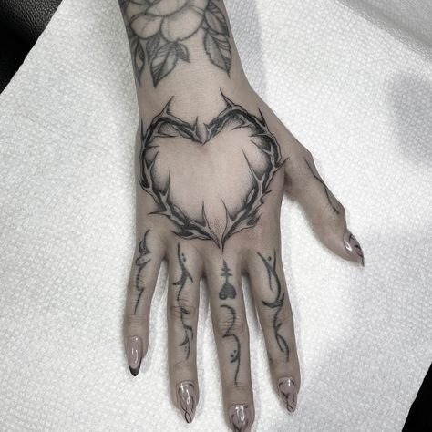 Some pretty hands tattooed by yours truly 💅 don’t worry, these days you can still get a job even with hand tattoos! Pictures Include some vines, a heart of thorns and leaves with twinkles ✨ If you would like to book an appointment to get tattooed here in lovely San Diego, CA hit the email button above or fill out the book an appointment form on my website! 🔹🔹🔹🔹🔹🔹🔹🔹🔹🔹🔹🔹🔹🔹🔹🔹🔹 #tattoo #tattoos #sandiegofinelinetattoo #finelinetattoo #singleneedletattoo #sandiegotattoo #sandiegotattooartist #sand... Heart Of Thorns Tattoo, Hand Tattoos Pictures, San Diego Tattoo, Thorn Tattoo, Tattoos Pictures, Single Needle Tattoo, Pretty Hand Tattoos, Get A Job, Pretty Hands