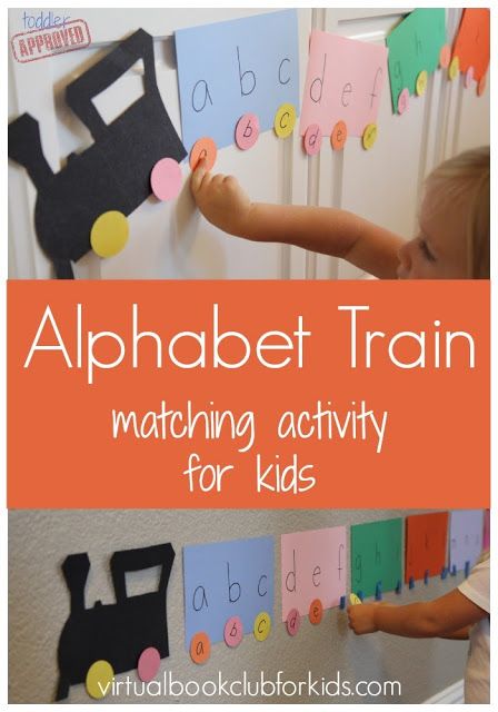 Toddler Approved!: Alphabet Train Matching Activity for Kids {Donald Crews Virtual Book Club Blog Hop} Alphabet Train, Abc Activities, Lowercase Alphabet, Letter Activities, Alphabet Preschool, Matching Activity, Activity For Kids, Learning The Alphabet, Alphabet Activities