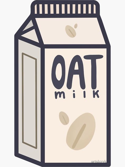 Oatly Milk Aesthetic, Oat Milk Illustration, Milk Drawing, Lactose Intolerant, Oat Milk, Oats, Coffee Shop, Milk, Novelty Sign