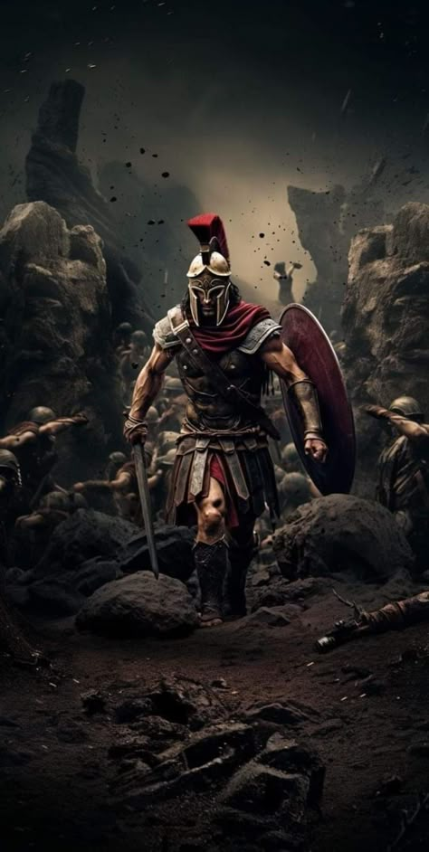 Sparta Warrior, Spartan Soldier, Rules For Life, Spartan Tattoo, Castle Painting, Warrior Concept Art, Great Warriors, Warriors Wallpaper, Greek Warrior