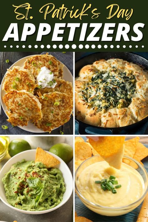 These St. Patrick's Day appetizers are perfect for any celebration! From beer cheese dip to Irish nachos to Reuben egg rolls, these bites bring the luck of the Irish. St Patricks Day Appetizer Recipes Easy, Irish Dip Recipes, Irish Dips, St Patricks Appetizer Recipes, St Pattys Appetizers, Irish Appetizers Easy, Irish Food Appetizers, St Patty's Day Appetizers, At Patrick’s Day Appetizers