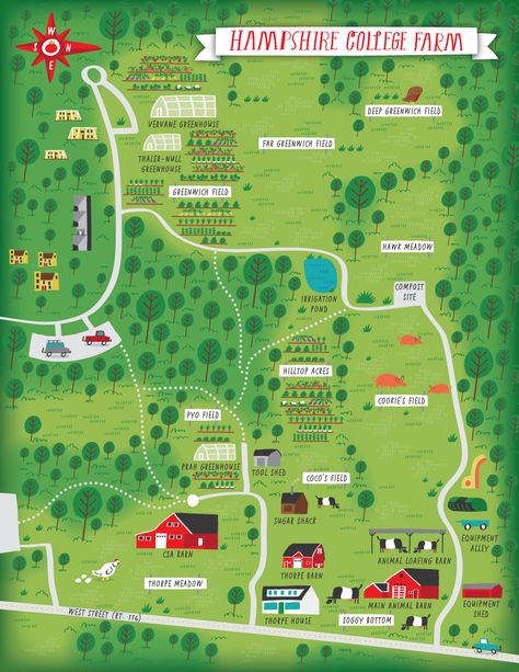 Farm Map, Hampshire College, Homestead Layout, Venice Map, Farm Images, Map Creator, Map Layout, Campus Map, Map Murals