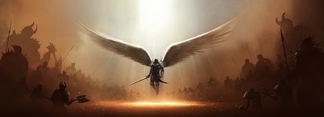 ArtStation - Tyrael Vs Hell, Toby Lewin Lode A Dio, Warrior Images, 2k Wallpaper, Warriors Wallpaper, Spiritual Warrior, Angel Wallpaper, Angel Warrior, Mesopotamia, Canvas Art Wall Decor