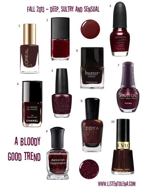 Best Burgundy Nail Polish, Dark Cherry Red Nail Polish, Revlon Vixen Nail Polish, Wine Red Nail Polish, Blood Red Nail Polish, Opi Burgundy Nail Polish, Oxblood Nail Polish, Vamp Nail Polish, Cool Nail Polish