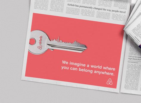 Newspaper Creative Ads, Airbnb Advertising Ideas, Airbnb Advertising, Vibrant Minimalism, Airbnb Branding, Apartment Advertising, Advertisement Layout, Social Media Images Design, Copy Ads