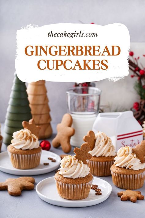 Gingerbread Cupcakes Gingerbread Cake Recipe, Easy Gingerbread, How To Make Gingerbread, Gingerbread Cupcakes, Unique Cupcakes, Butter Cupcakes, Batter Recipe, Ginger Cake, Caramel Frosting