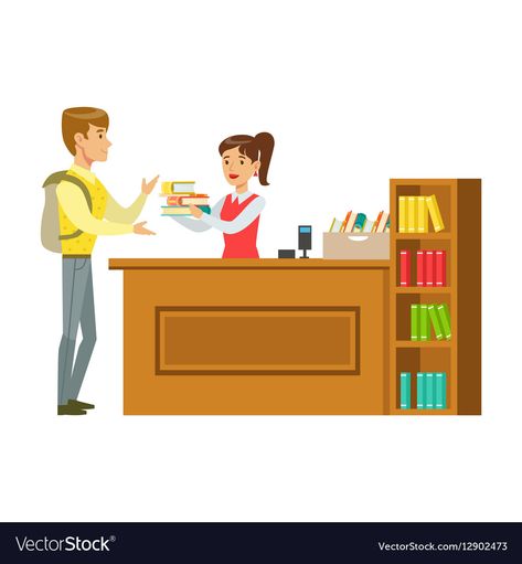 Librarian Drawing, Study In The Library, Smiling Person, Easy Cartoon, The Librarian, Illustration Simple, Easy Cartoon Drawings, Sketches Of People, Cartoon Photo