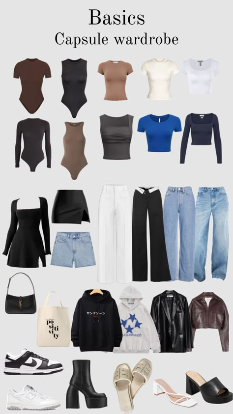 Basics Capsule Wardrobe, Capsule Clothing, Basics Capsule, Heels Trendy, Rich Aesthetic, Aesthetic Vacation, Trendy Street Style, Girls Wardrobe, Old Money Aesthetic