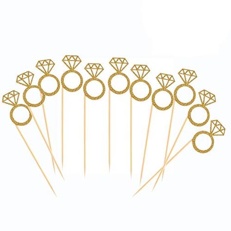 50 Pack Cupcake Toppers Gold Glitter Mini Diamond Ring Ca... https://smile.amazon.com/dp/B0755FQD9L/ref=cm_sw_r_pi_dp_U_x_U.PiEb28MADMT Ring Cupcake Topper, Ring Cake Topper, Cupcake Accessories, Cake Brownie, Donut Ring, Ring Cake, Valentinstag Party, Edible Cupcake Toppers, Valentines Day Cakes