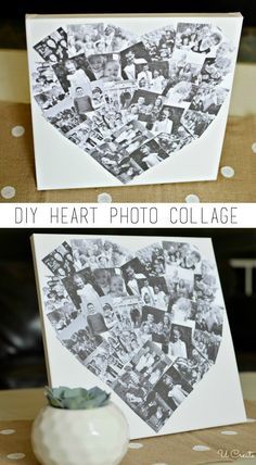 DIY Heart Photo Collage Photo Collage Diy, Heart Photo Collage, Easter Crafts For Adults, Collage Foto, Diy Heart, Collage Diy, Heart Photo, Boyfriend Diy, Cadeau Diy