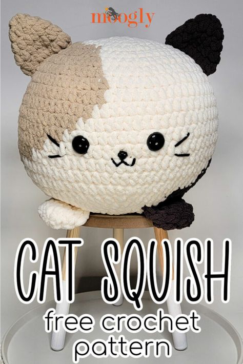 Crocheted Cat, Crochet Cat Pattern, Pola Amigurumi, Crochet Animals Free Patterns, Trendy Crochet, Beginner Crochet Projects, Crochet Amigurumi Free Patterns, Crochet Amigurumi Free, Fun Crochet Projects