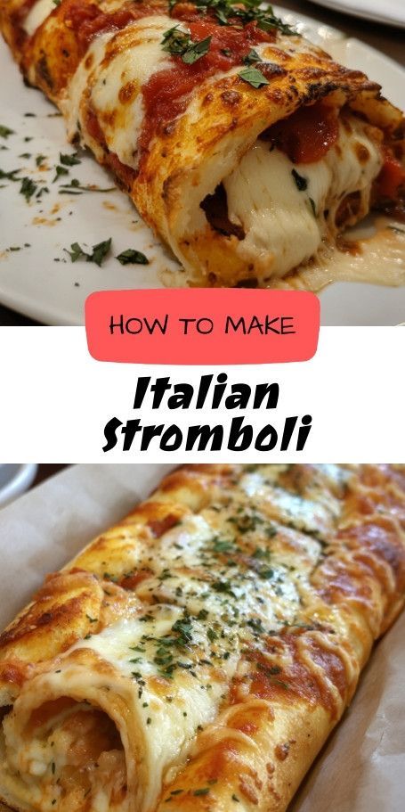 Italian Feast Stromboli: Indulge in the ultimate cheesy goodness with this authentic Italian-American Stromboli! Packed with savory fillings like pepperoni, Italian sausage, and fresh veggies, all wrapped in a golden, crispy crust. Perfect for gatherings or cozy nights in. Recipe includes easy step-by-step instructions and delicious dipping marinara. Get ready to impress your guests! Italian Sausage Stromboli Recipe, Authentic Italian Stromboli Recipe, Sausage Stromboli Recipe, Sausage Stromboli, Italian Stromboli Recipe, Tomato Pesto Recipe, Italian Stromboli, Stromboli Recipes, Stromboli Recipe Easy