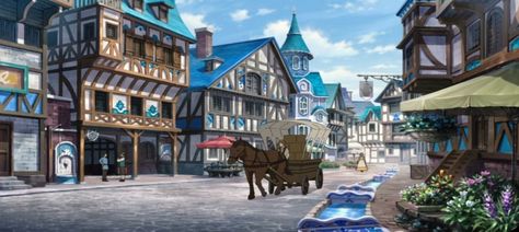 Dark Academia Home, Fantasy Village, Perspective Drawing Architecture, Episode Backgrounds, Mushoku Tensei, Medieval Houses, Rpg Map, Building Concept, Urban Architecture