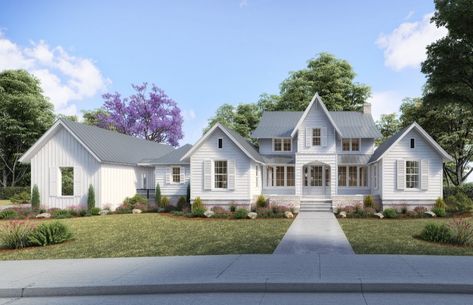 2020 Idea House Rendering in Asheville, NC Ramble Farmhouse, Southern Living Idea House, Southern Living Plant Collection, Southern Living Plants, Southern Living Magazine, Southern Living Homes, Beach Bungalows, Farmhouse Style House, Modern Farmhouse Style