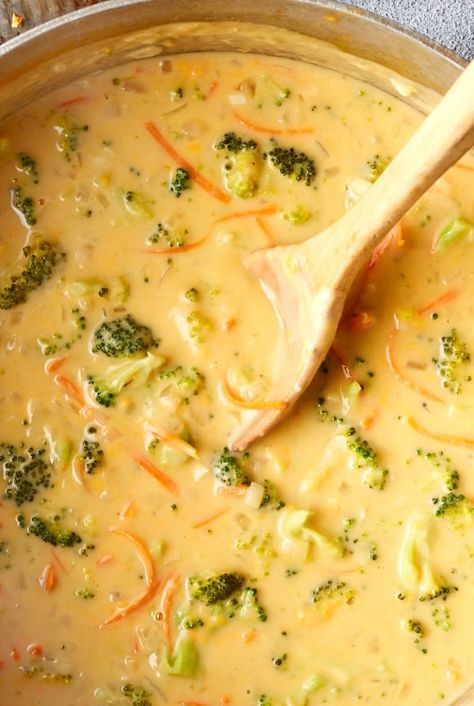 Homemade Broccoli Cheddar Soup, Brocoli And Cheese, Cheddar Broccoli Potato Soup, Lasagne Soup, Broccoli Potato Soup, Cheddar Soup Recipe, Broccoli Cheddar Soup Recipe, Vegetarian Soups, Broccoli Cheese Soup Recipes