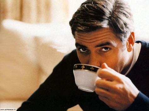 George Clooney Coffee Marxism Aesthetic, Marxism Memes, Sociology Aesthetic, People Drinking Coffee, Communication Theory, Jean Dujardin, Jeanne Moreau, Cocoa Beans, Isabelle Adjani