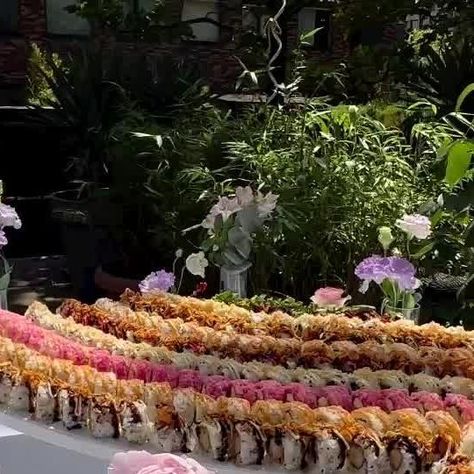 Wedding Forward™ | Bridal Blog on Instagram: "So magic 😍 Tag someone who needs a luxurious sushi table like this 🥰⁠ ⁠ by @_sushique planner @ninamariastyling" Sushi Wedding, Sushi Table, Wedding Forward, December 12, Tag Someone Who, Tag Someone, Sweet 16, Got Married, Dream Wedding