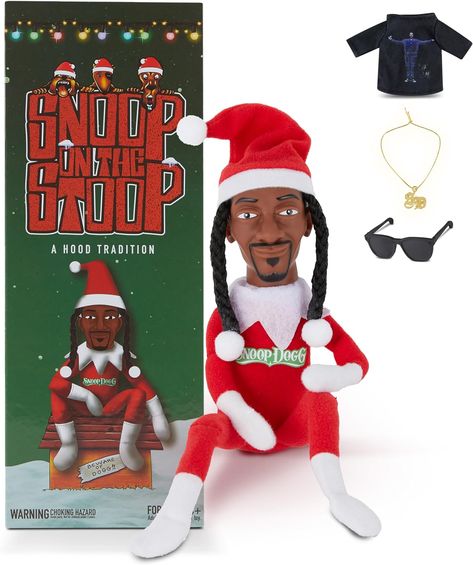 snoop dog snoop on a stoop limited edition christmas elf Snoop On A Stoop Christmas Elf Doll, Snoop Dog Elf On The Shelf, Snoop Dogg Elf On The Shelf, Snoop On The Stoop, Snoop Dog Christmas, Snoop On A Stoop, Toys Shelf, Snoop Dogg Christmas, Big Gift Boxes