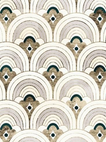 size: 12x9in Art Print: Deco Patterning IV by Victoria Barnes : Art Deco Wall Art, Deco Wallpaper, Art Deco Wallpaper, Art Deco Home, Art Deco Patterns, Art Deco Pattern, Estilo Art Deco, Modern Art Deco, Gray Light