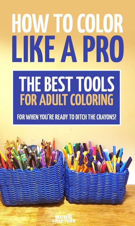 Seriously upgrade your coloring and learn how to color like a pro by figuring out the best tools for adult coloring! This guide tells you which art supplies to use for which grown-ups colouring pages and books, including lots of tips, examples, and guidance for how to color using colored pencils, gel pens, alcohol markers and more. You'll find budget-friendly suggestions as well as cool ways to add texture to your coloring. Best Markers For Coloring, Prismacolor Art Ideas, Book Art Tutorial, Using Colored Pencils, Blending Colored Pencils, Colored Pencil Tutorial, Coloring Techniques, Coloring Tips, Coloring Ideas