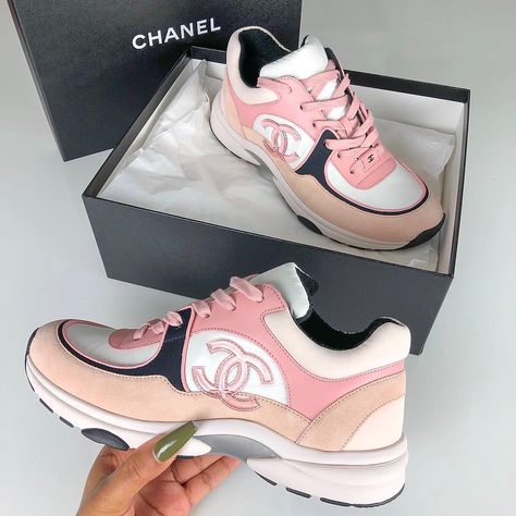 SHERLINA on Instagram: “Newest addition 🌸 #whatsurgirlwearing” Chanel Sneakers, Dr Shoes, Pretty Shoes, Dream Shoes, Sneaker Heels, Chanel Shoes, Designer Sneakers, Luxury Shoes, Sneaker Head