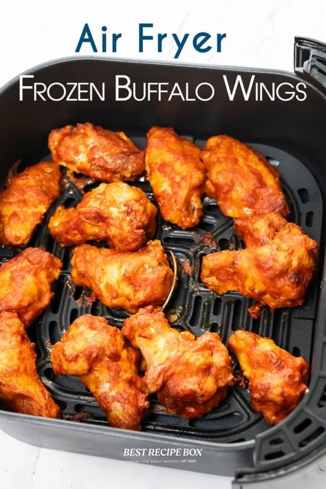 How to Cook Air Fryer Frozen Chicken Wings | Best Recipe Box Low Calorie Air Fryer Recipes, Best Air Fried Chicken, Low Calorie Air Fryer, Air Fryer Buffalo Wings, Ninja Foodi Air Fryer Recipes, Breaded Wings, Chicken Air Fryer Recipes, Low Carb Air Fryer Recipes, Air Fryer Appetizer Recipes