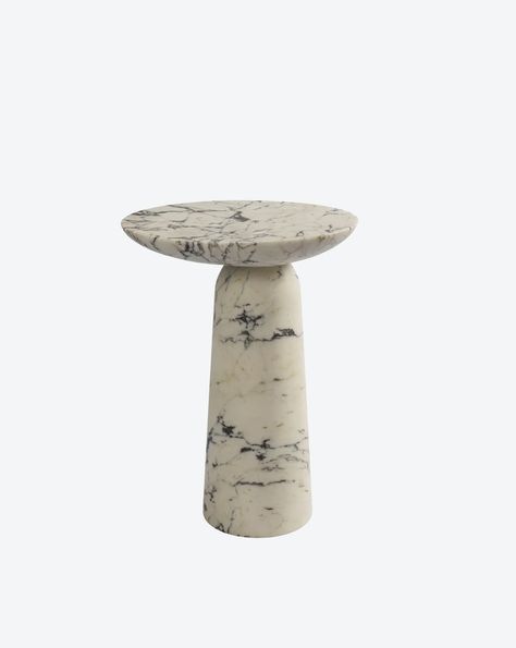 STONE – Ransom and Dunn Trunk Side Table, Marble Side Table, Marble Furniture, Multipurpose Furniture, Circular Table, Side Coffee Table, Table Sofa, Marble Side Tables, Oval Table