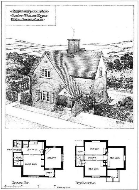 English Cottage Floor Plans, Fancy Buildings, Cottage Floorplan, Tudor Renovation, Sims Blueprints, Cottage Blueprints, Gardeners Cottage, Cottage Layout, Cottage Floor Plan