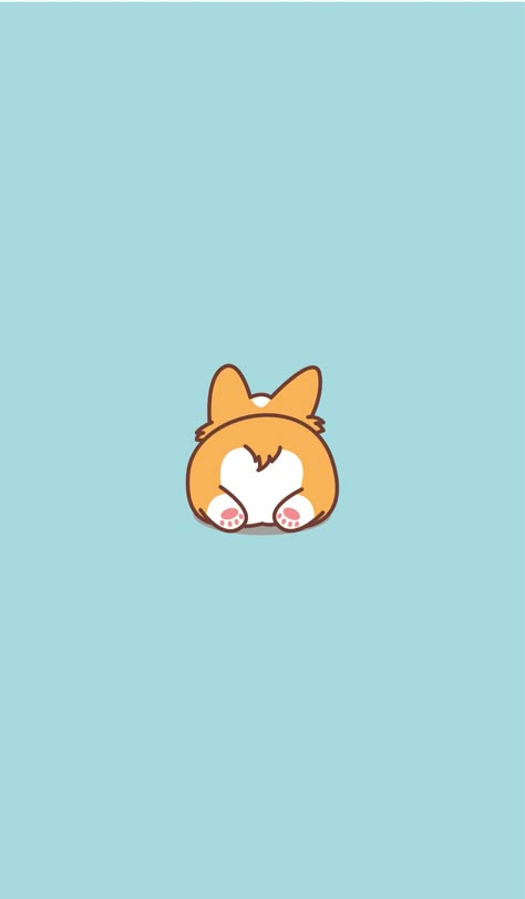 Corgi Lockscreen, Corgi Wallpaper Iphone, Corgi Wallpaper, Chibi Dog, Corgi Cartoon, Dog Wallpaper Iphone, Blue Dachshund, Wallpaper Animals, Pusheen Cute