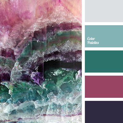 cherry color, color matching, color of emerald, color palette, design color scheme, gray color, light emerald green, pink color Crystals Print, Green Watermelon, Purple And Green, Crystal Art, Colour Schemes, Rocks And Crystals, Healing Stones, Crystals And Gemstones, Colour Palette