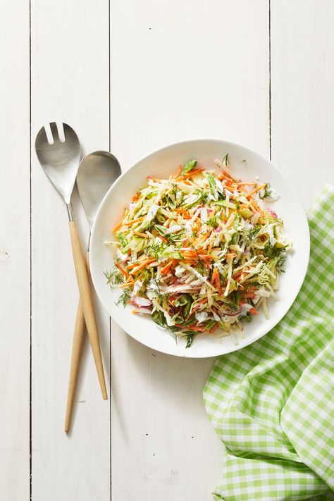 Ranch Slawgoodhousemag Ranch Slaw, Bbq Salads, Classic Potato Salad, Bbq Side Dishes, Side Dishes For Bbq, Summer Veggies, Vegetarian Cabbage, Grilled Eggplant, Slaw Recipes