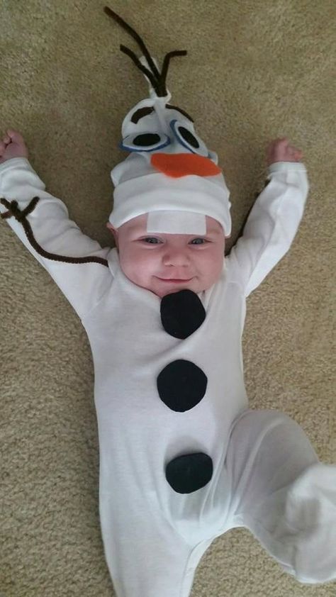 Image Olaf Halloween Costume, Diy Fantasia, Diy Baby Costumes, Olaf Costume, Snowman Costume, Costume Carnaval, Baby Kostüm, Frozen Costume