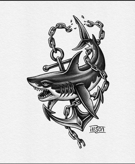 Black And White | Art (@artystikally) posted on Instagram • Jun 17, 2022 at 8:28pm UTC Denver Tattoo, Traditional Shark Tattoo, Tato Maori, Traditional Black Tattoo, Tattoo Black And White, Pirate Tattoo, Cool Tattoo Drawings, White Instagram, Black White Tattoos