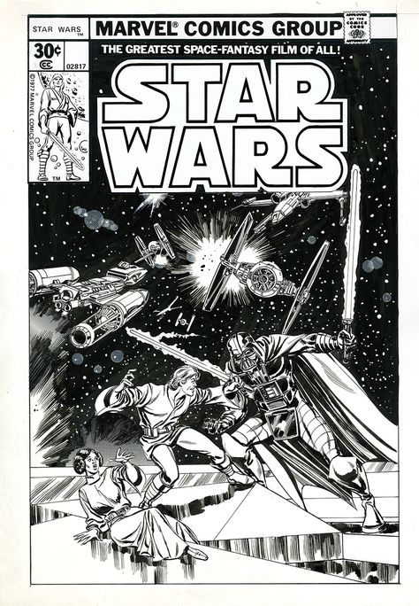 Star Wars Comic Books, Classic Star Wars, Black And White Comics, Star Wars Books, Star Wars Comics, Star Wars Film, Fantasy Films, Star Wars Poster, Color Studies