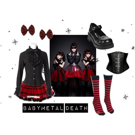 Babymetal by sugar-dolll on Polyvore featuring Demonia Babymetal Concert Outfit, Babymetal Inspired Outfits, Babymetal Concert Outfit Ideas, Babymetal Outfit Ideas, Babymetal Outfits, Boy Outfits Aesthetic, Concerts Outfits, Metal Outfit, Metal Boy