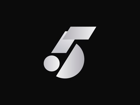 Number Five (5) | 36 Day of Type by Alejandro Vinasco 50 Logo Design Number, 5 Logo Design Number, 5 Logo Design, 5 Typography, Number Logos, Numbers Logo, 25 Logo, Shell Logo, 2024 Number