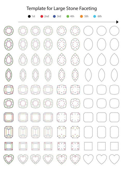 Free download for Gemstone Facet drawing template — WOOAKIM design How To Draw Faceted Gems, Jewelry Design Templates, Jewelry Drawing Tutorials, Design Jewelry Drawing, How To Design Jewelry Sketch, Gem Drawing Tutorials, How To Draw Gems, Crystals Shapes, Draw Gems