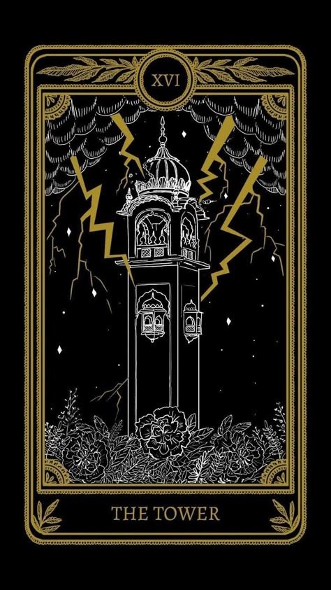 Tower Tarot Card, The Tower Tarot Card, Kartu Tarot, The Tower Tarot, Tarot Major Arcana, Tarot Cards Art, Tarot Art, Major Arcana, Tarot Readers