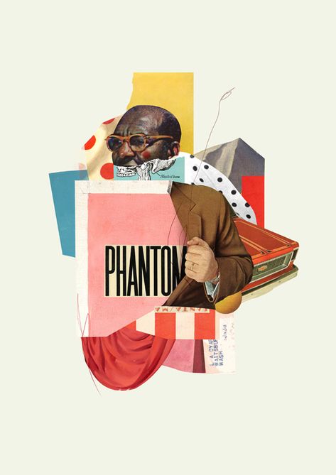 Nazario Graziano - Phantom Different Artists, Collage Poster, Collage Illustration, Collage Design, A Collage, Design Graphique, Paper Collage, Art Plastique, Graphic Design Posters