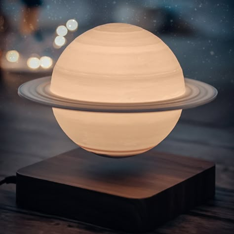 HYGGE CAVE | Night Light Creative 3D Magnetic Levitation Moon Lamp Rotating Christmas Led Floating Moon Light Home Decoration Holiday Gift Decoracion Aesthetic, Levitating Lamp, Planet Lamp, Electromagnetic Induction, Lamp 3d, Magnetic Levitation, Traditional Lamps, Moon Lamp, Comme Si