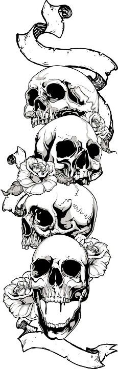 Skull love Pioneer Tattoo Design, Skulls Tattoo Stencil, Tattoo Hd, Skulls Tattoo, Kunst Tattoos, Skulls Drawing, Geniale Tattoos, Skull Illustration, Skull Tattoo Design