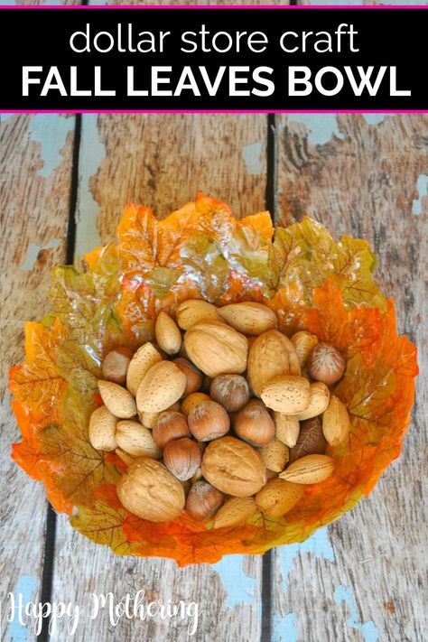 Diy Fall Leaves, Fall Crafts For Adults, Fall Decor Diy Crafts, Fall Arts And Crafts, Diy Bowl, Easy Fall Crafts, Diy Crafts For Adults, Crafts For Adults, Crafts For Seniors