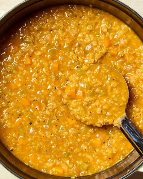 Red Lentil Soup Recipe (My Best Ever) | The Kitchn Lentil Recipes Soup, Lentil Soup Vegetarian, Lemon Lentil Soup Recipe, Lentil Soup Crockpot, Lentil Soup Recipe Healthy, Creamy Lentil Soup, Best Lentil Soup Recipe, Lentil Stew Recipes, Lentil Recipes Easy