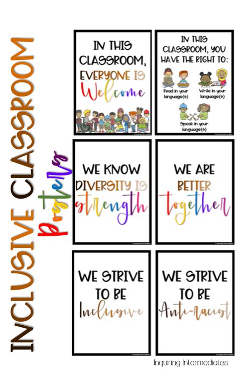 FLASH FREEBIE: Inclusive Classroom Posters (free until 09/12/2020) – Inquiring Intermediates Classroom Posters Free, Early Childhood Education Programs, Printable Classroom Posters, Birthday Board Classroom, Envelope Book, Inclusive Education, Philosophy Of Education, Teaching Geography, Inclusion Classroom