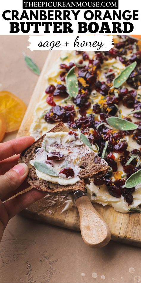 Cranberry Butter Board, Butter Bord, Holiday Butter Board, Fall Butter Board, Dessert Butter Board, Butter Boards Ideas, Thanksgiving Butter Board, Christmas Butter Board, Butter Boards Charcuterie