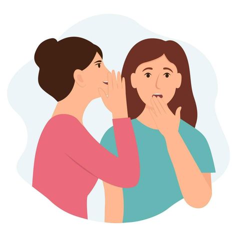 Women gossiping, whispering in ear, slandering, spreading secrets. Woman surprised when her friend talks whispering in her ear. Flat  vector illustration isolated on white background Women Gossiping, Whispering In Ear, Flat Vector Illustration, Flat Vector, Pretty Wallpapers Backgrounds, Flat Illustration, Pretty Wallpapers, Google Images, Vector Art