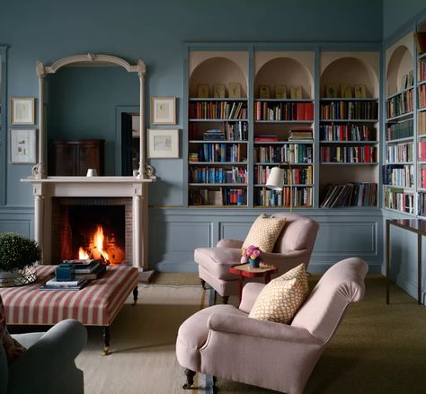 Heritage Paint Colours, Natural Paint Colors, Light Blue Living Room, Edward Bulmer, Ethereal Blue, Natural Paint, Cottage Living Rooms, Blue Living Room, Paint Colours