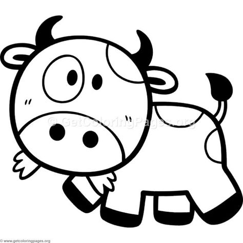 Cow Drawing Easy, Cow Coloring Pages, Easy Flower Drawings, Cow Drawing, Cartoon Drawings Of People, Cartoon Drawings Disney, Cartoon Drawing Tutorial, Easy Cartoon Drawings